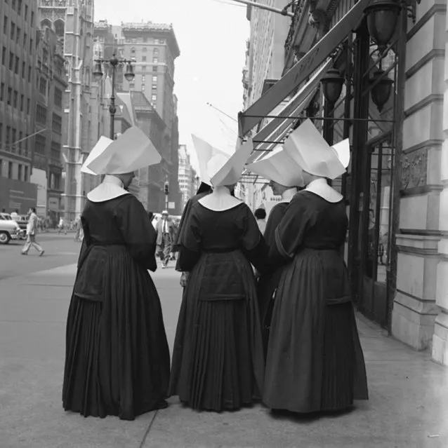 This 1960s photo provided by the Estate of Vivian Maier and John Maloof Collection shows nuns on New York's Fifth Avenue. (Photo by Vivian Maier/Estate of Vivian Maier and John Maloof Collection via AP Photo)