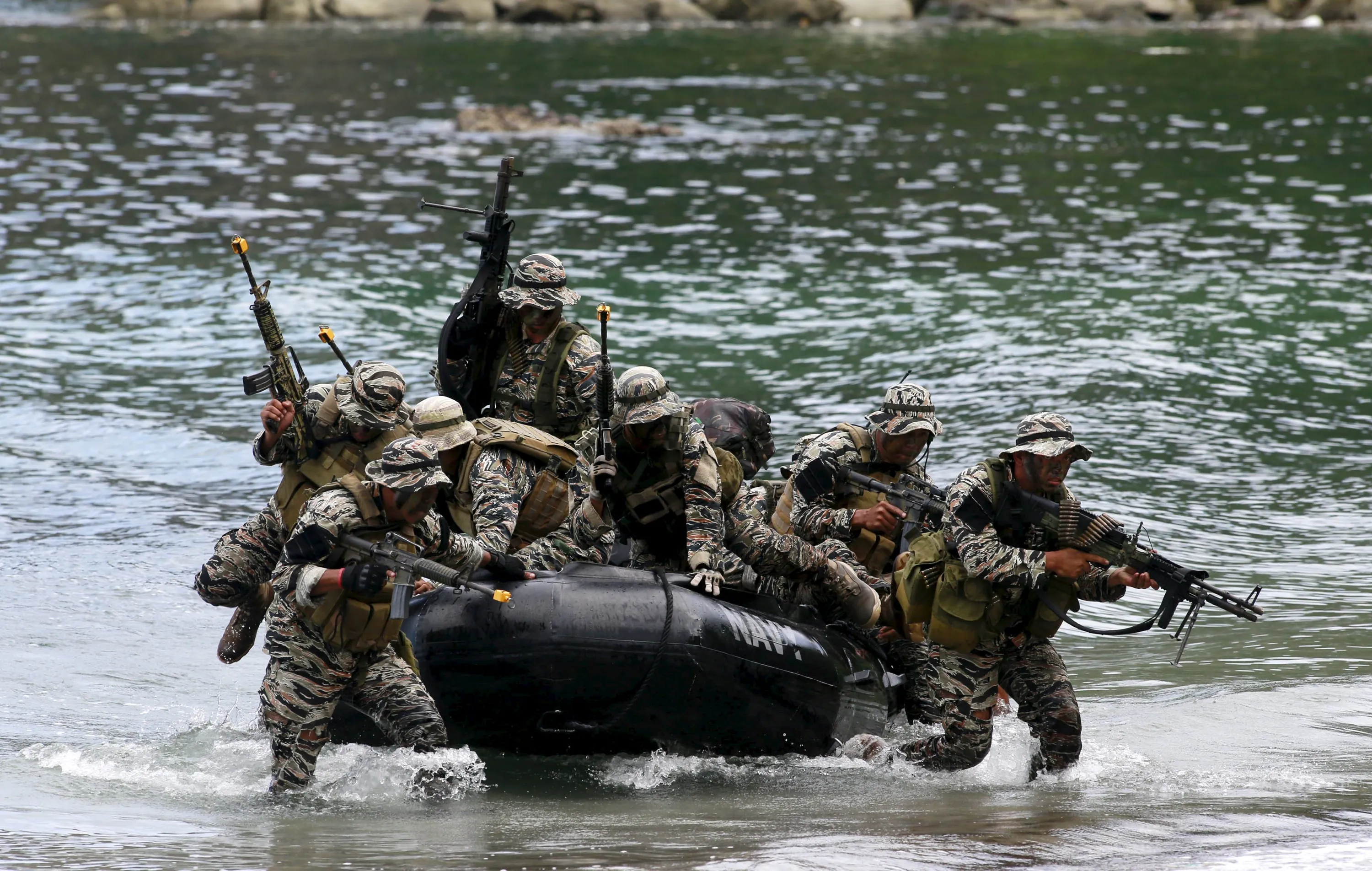 Elite Unit of the Philippine Marines in Action