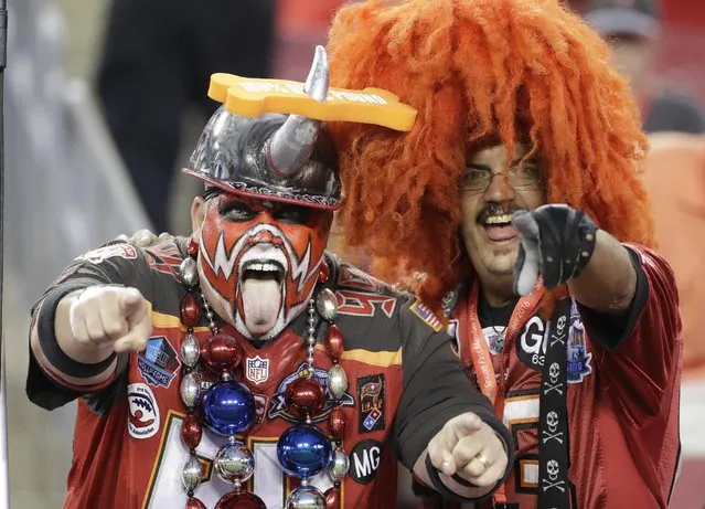 Tampa Bay Buccaneers fans during the first quarter of an NFL football game against the Cleveland Browns Friday, August 26, 2016, in Tampa, Fla. (Photo by hris O'Meara/AP Photo)