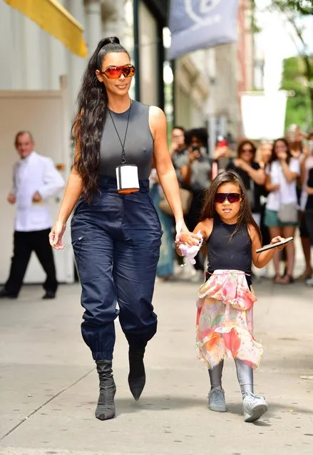 Kim Kardashian and North West leave Cipriani Downtown on June 15, 2018 in New York City. (Photo by James Devaney/GC Images)