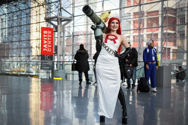 An attendee wears a costume at Anime NYC, New York City's anime convention, at the Jacob Javits Convention Center in New York, U.S., November 18, 2022. (Photo by Brendan McDermid/Reuters)