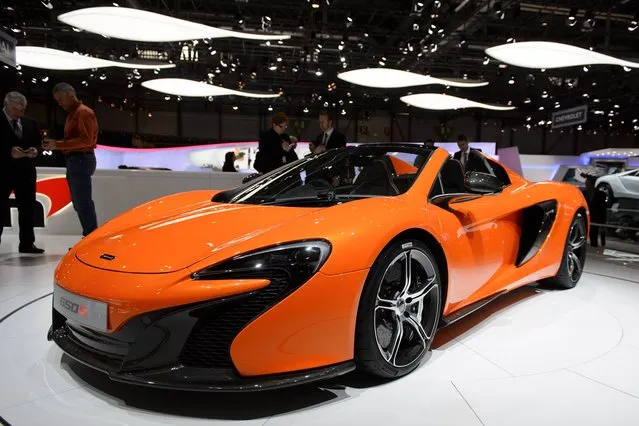 The McLaren 650S is shown during the press day at the 84th Geneva International Motor Show in Geneva, Switzerland, Wednesday, March 5, 2014. (Photo by Martial Trezzini/AP Photo/Keystone)