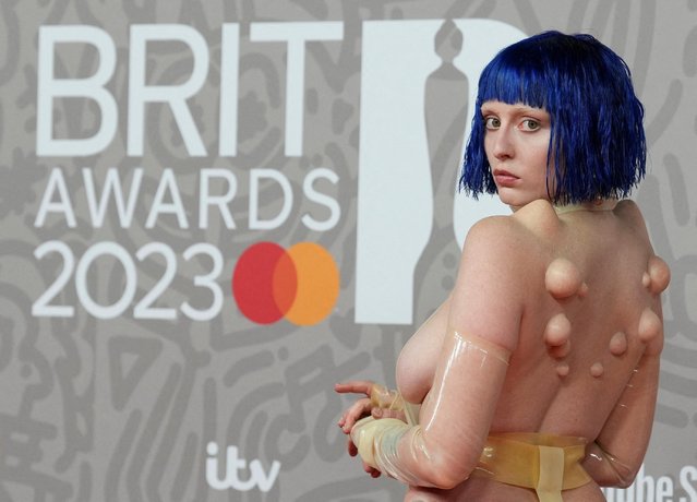 American rapper Ashnikko poses as she arrives for the Brit Awards at the O2 Arena in London, Britain on February 11, 2023. (Photo by Maja Smiejkowska/Reuters)