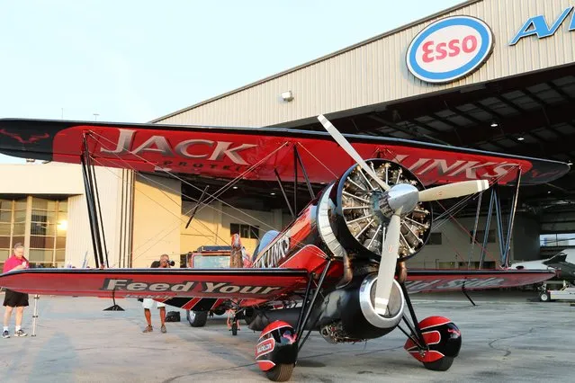 The Screamin' Sasquatch jet powered Waco Biplane sits on display during media day for the Canadian International Air Show at Billy Bishop Airport, Toronto, Ontario, September 4, 2015. (Photo by Louis Nastro/Reuters)