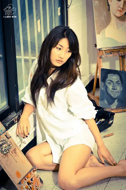 s*xy Asian Beauty. Hana in the Art Studio