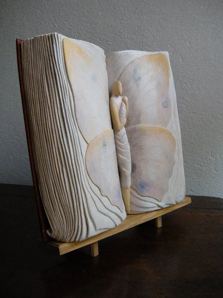 Wooden Book by Nino Orlandi 