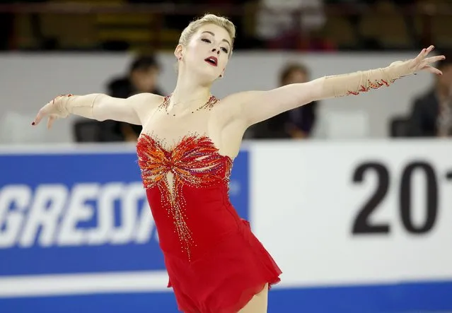Gracie Gold of the U.S. performs during the ladies' free skating program at the Skate America figure skating competition in Milwaukee, Wisconsin October 24, 2015. (Photo by Lucy Nicholson/Reuters)