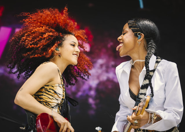 The British alternative rock duo Nova Twins perform on day three of the 2024 Shaky Knees music festival in Atlanta, US on May 5, 2024. (Photo by John D. Shearer/Rex Features/Shutterstock)