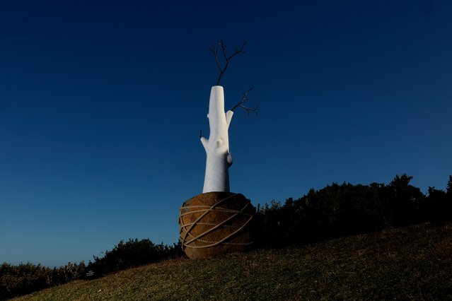 A general view ahead of Sculpture By The Sea on October 15, 2025 in Sydney, Australia. Sculpture by the Sea returns to Sydney's Bondi to Tamarama coastal walk from October 17 to November 3, 2025, showcasing 100 sculptures by artists from around the world in Australia's largest free outdoor sculpture exhibition. (Photo by Brendon Thorne/Getty Images)
