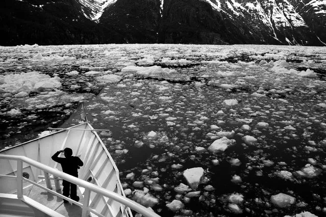 “Glacier Bay View”. Boating through an ice-filled bay along the Inside Passage of Alaska, one is filled with wonder at the raw beauty surrounding the Baird Glacier. (Photo and caption by Maureen Ruddy Burkhart/National Geographic Traveler Photo Contest)