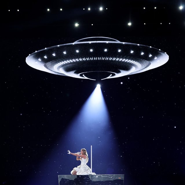 Singer Taylor Swift performs during a concert in Indianapolis on Friday, November 1, 2024. Indianapolis was the last US stop on her Eras Tour. (Photo by Kevin Mazur/TAS24/Getty Images)