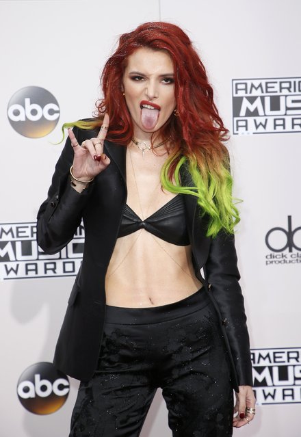 Actress Bella Thorne arrives at the 2016 American Music Awards in Los Angeles, California, U.S., November 20, 2016. (Photo by Danny Moloshok/Reuters)