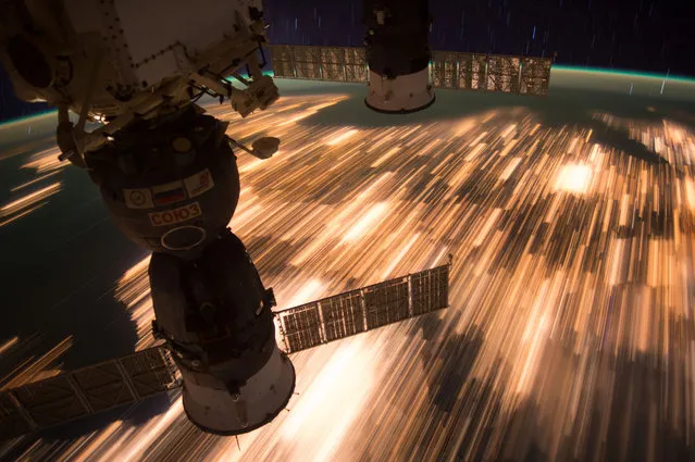 Astronauts on the International Space Station captured these incredible star trail images as they orbited the Earth at 17,500 miles per hour. (Photo by NASA)