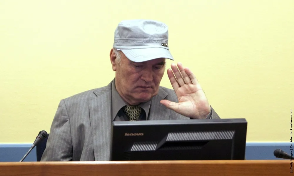 Former Bosnian Serb Military Leader Ratko Mladic Appears At The Hague Accused Of War Crimes