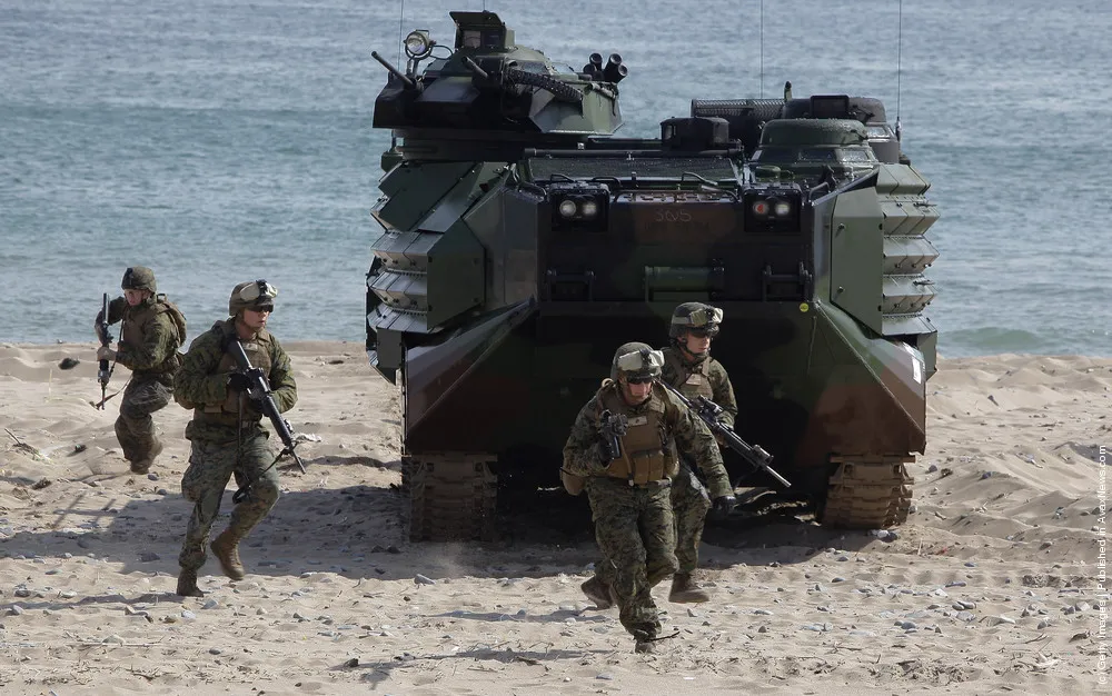 South Korea And U.S. Marines Conduct Landing Exercise