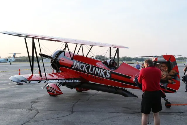 The Screamin' Sasquatch jet powered Waco Biplane sits on display during media day for the Canadian International Air Show at Billy Bishop Airport, Toronto, Ontario, September 4, 2015. (Photo by Louis Nastro/Reuters)
