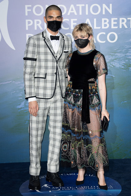 English actress Maisie Williams and Reuben Selby attend the Monte-Carlo Gala For Planetary Health on September 24, 2020 in Monte-Carlo, Monaco. (Photo by SC Pool – Corbis/Corbis via Getty Images)