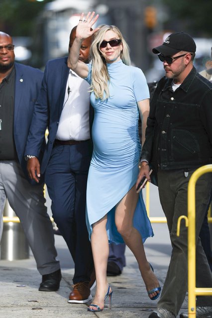 English actress Vanessa Kirby seen at 'Live with Kelly and Mark' in Hudson Square on July 23, 2025 in New York City. (Photo by Aeon/GC Images)