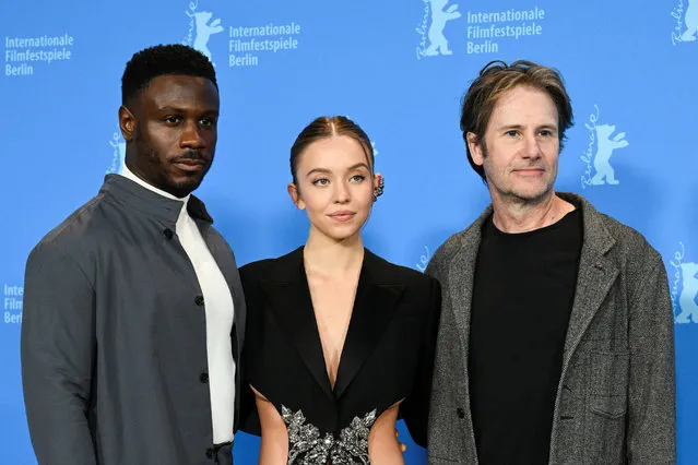 Cast members Marchant Davis, Sydney Sweeney and Josh Hamilton attend a photo call to promote the movie “Reality” at the 73rd Berlinale International Film Festival in Berlin, Germany on February 18, 2023. (Photo by Annegret Hilse/Reuters)