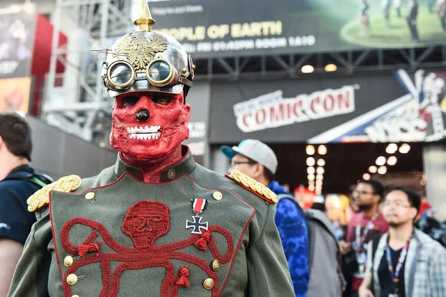 A Comic Con attendee poses as Red Skull during 2016 New York Comic Con – Day 1 on October 6, 2016 in New York City. (Photo by Daniel Zuchnik/Getty Images)