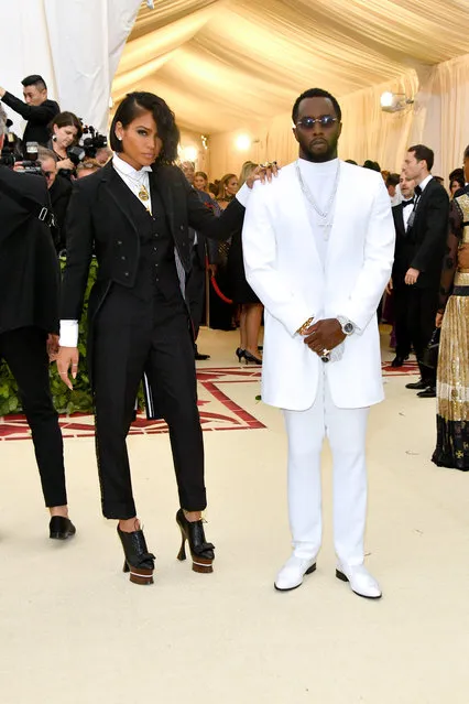 Cassie and Sean Combs attend the Heavenly Bodies: Fashion & The Catholic Imagination Costume Institute Gala at The Metropolitan Museum of Art on May 7, 2018 in New York City. (Photo by Dia Dipasupil/WireImage)