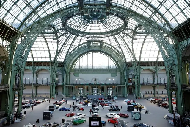 Vintage and classic cars are displayed by Bonhams auction house at the Grand Palais exhibition hall during the Retromobile week in Paris, France, February 8, 2017. (Photo by Benoit Tessier/Reuters)