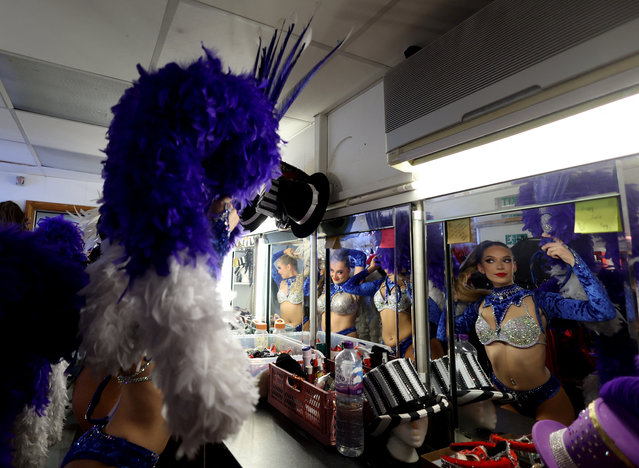 Showgirl Amy Findlay after the the rehearsals for Circus Vegas in Newcastle, Britain on July 27, 2023. (Photo by Lee Smith/Reuters)