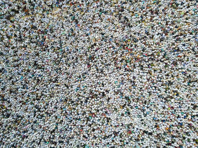 Thousands of people from across Bangladesh gathered in the capital's Suhrawardy Udyan on Tuesday morning to attend a rally organized by Olama Mashayekh, in Dhaka, Bangladesh, on November 5, 2024. The rally drew a significant number of madrasa students from various districts.The followers of the late Maulana Jubairul Hasan are holding this conference in opposition to Maulana Mohammad Saad Kandhalvi of Tablighi Jamaat. (Photo by Suvra Kanti Das/ABACA Press/Rex Features/Shutterstock)