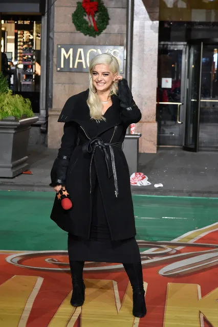 Bebe Rexha attends Macy's Thanksgiving Day Parade Talent Rehearsals at Macy's Herald Square on November 21, 2017 in New York City. (Photo by Eugene Gologursky/Getty Images for Macy's)