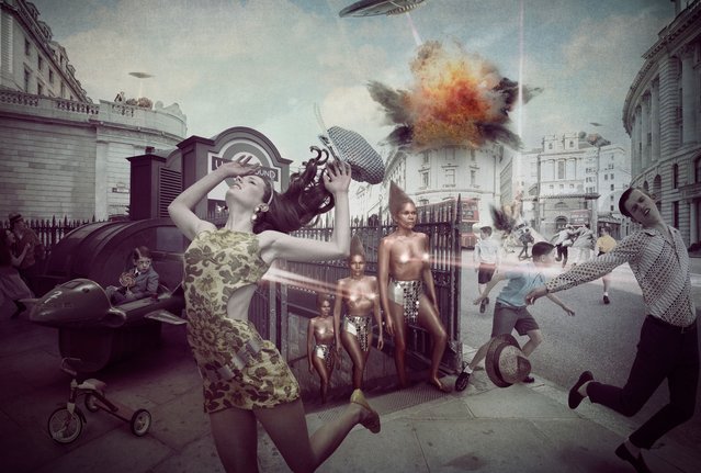 Invasion (laser girls) 2017. “I’m always thinking about my art practice, so any experience I have may spike a visual when I have an idea in mind. An example is that, when I was thinking about the Invasion series, I was inspired by Alfred Hitchcock’s movie The Birds (1963). I love Hitchcock’s other movies and have been contemplating a series based on Rear Window (1954). I also find inspiration outside the cinema in music clips and magazines”. (Photo by Michael Cook/Perimeter Books)