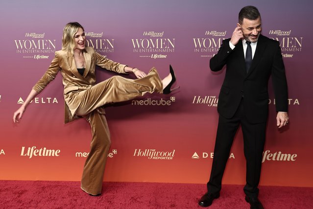 Actors Molly McNearney and Jimmy Kimmel attend The Hollywood Reporter's Annual Women in Entertainment Gala at The Beverly Hills Hotel on December 03, 2025 in Beverly Hills, California. (Photo by John Salangsang/Rex Features/Shutterstock)