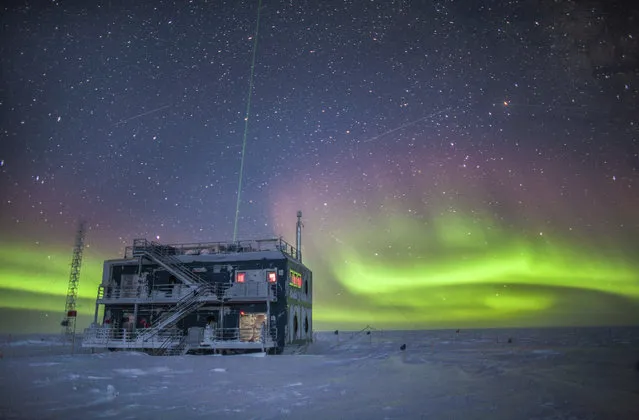 This undated photo provided by NOAA in May 2018 shows aurora australis near the South Pole Atmospheric Research Observatory in Antarctica. When a hole in the ozone formed over Antarctica, countries around the world in 1987 agreed to phase out several types of ozone-depleting chemicals called chlorofluorocarbons (CFCs). Production was banned, emissions fell and the hole shriveled. But according to a study released on Wednesday, May 16, 2018, scientists say since 2013, there’s more of a banned CFC going into the atmosphere. (Photo by Patrick Cullis/NOAA via AP Photo)