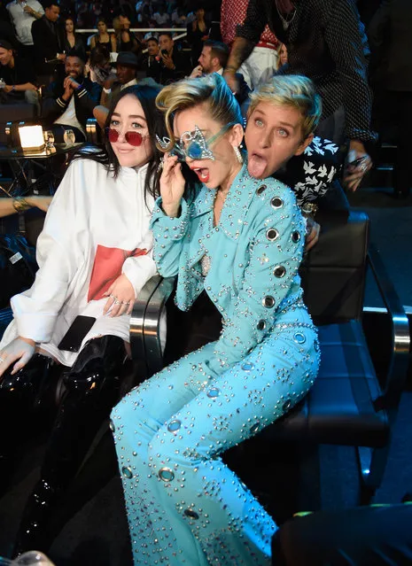 (L-R) American singer Noah Cyrus and American comedian and television host Ellen DeGeneres attend the 2017 MTV Video Music Awards at The Forum on August 27, 2017 in Inglewood, California. (Photo by Kevin Mazur/WireImage)