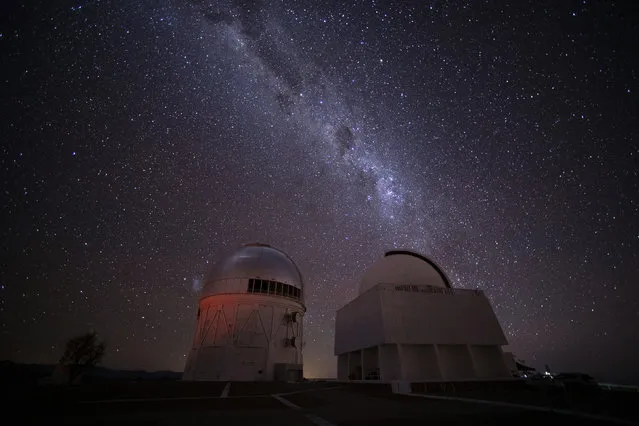 The Milky Way rises over Cerro Tololo Observatory in Chile on July 2, 2019. (Photo by UPI/Barcroft Media)