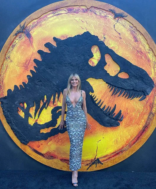 German-American model and television host Heidi Klum attends the Los Angeles Premiere of Universal Pictures “Jurassic World Dominion” on June 06, 2022 in Hollywood, California. (Photo by heidiklum/Instagram)