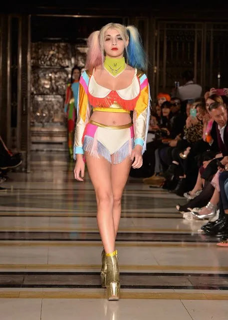 A model walks the runway at the Pam Hogg show at Fashion Scout during London Fashion Week Spring/Summer 2016 on September 18, 2015 in London, England. (Photo by Anthony Harvey/Getty Images)