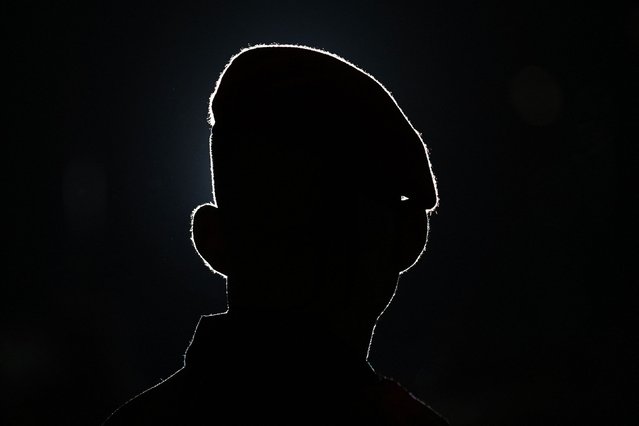 A member of the Venezuelan Army takes part in a military parade during the inauguration of Victory Square, commemorating the 80th anniversary of the Soviet Union's victory over Nazi Germany in World War Two (WWII), in Caracas on May, 13, 2025. (Photo by Juan Barreto/AFP Photo)