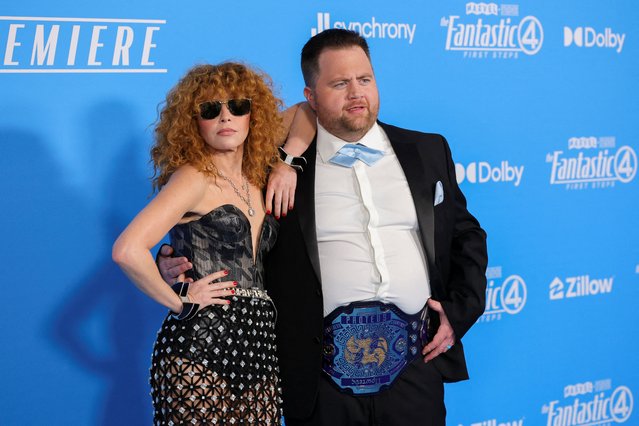 Cast members Natasha Lyonne and Paul Walter Hauser attend the premiere of the film “The Fantastic Four: First Steps”, in Los Angeles, California, U.S., July 21, 2025. (Photo by Mario Anzuoni/Reuters)