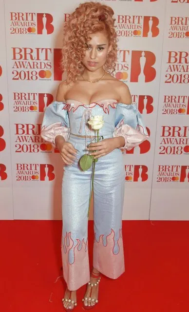 Raye attends The BRIT Awards 2018 held at The O2 Arena on February 21, 2018 in London, England. (Photo by David M. Benett/Dave Benett/Getty Images)