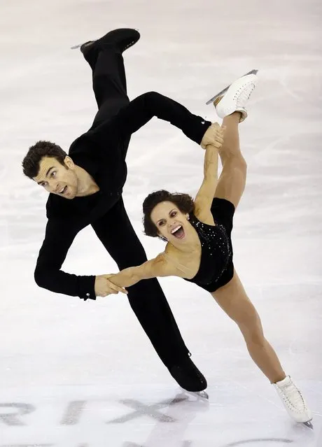 Canada's Meagan Duhamel and Eric Radford perform during the Ice Pairs free skating at the ISU Grand Prix of Figure Skating final in Barcelona December 13, 2014. (Photo by Albert Gea/Reuters)