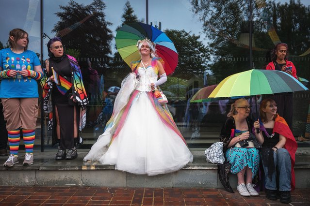 People gather in central Newcastle ahead of the Pride march during Northern Pride 2025 on July 19, 2025 in Newcastle upon Tyne, England. Northern Pride is the biggest LGBTQ Pride festival in the North East of England. The event helps to promote Lesbian, Gay, Bisexual and Transgender culture through public celebration of LGBTQ heritage and engaging in education and cultural activities within the community to help raise awareness of the issues people face regarding sеxual orientation, gender identity, gender expression and s*x characteristics whilst aiming to build mutual respect and working to end discrimination. (Photo by Ian Forsyth/Getty Images)