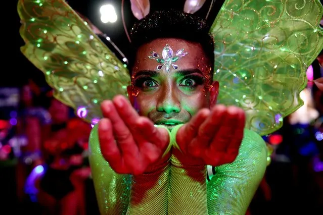 Parade goers march inside the Sydney Cricket Ground during the 44th Sydney Gay and Lesbian Mardi Gras Parade on March 05, 2022 in Sydney, Australia. (Photo by Don Arnold/Getty Images)