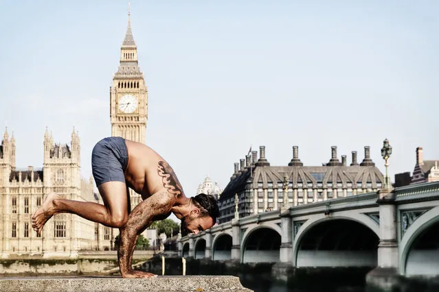 Yoga in Front of Big Ben, London. (Photo by Kristina Kashtanova/Caters News)