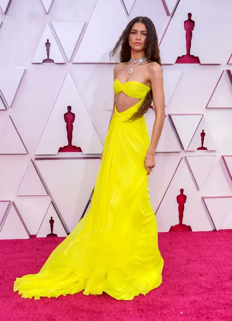 Zendaya attends the 93rd Annual Academy Awards at Union Station on April 25, 2021 in Los Angeles, California. (Photo by Chris Pizzello-Pool/Getty Images)