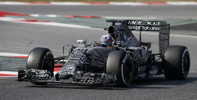 Red Bull Formula One driver Daniel Ricciardo of Australia drives his car during a testing session at the Catalunya racetrack in Montmelo, near Barcelona February 20, 2015. (Photo by Albert Gea/Reuters)