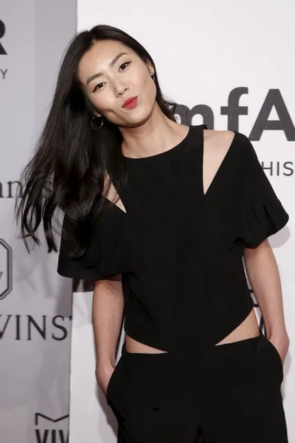 Model Liu Wen attends the 2016 amfAR New York Gala at Cipriani Wall Street in Manhattan, New York February 10, 2016. (Photo by Andrew Kelly/Reuters)