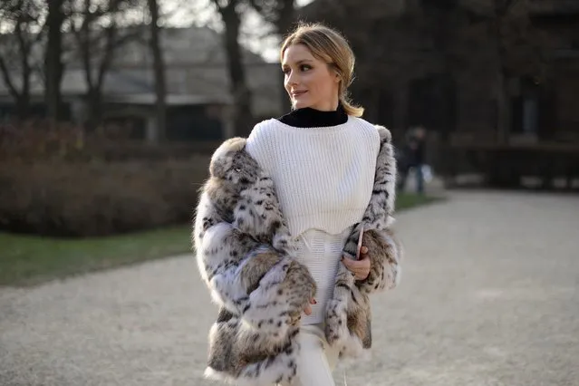 Olivia Palermo attends the Christian Dior Haute Couture Spring Summer 2017 show as part of Paris Fashion Week at Musee Rodin on January 23, 2017 in Paris, France. (Photo by Vanni Bassetti/Getty Images)
