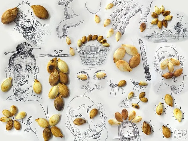 Food In Faces By Victor Nunes