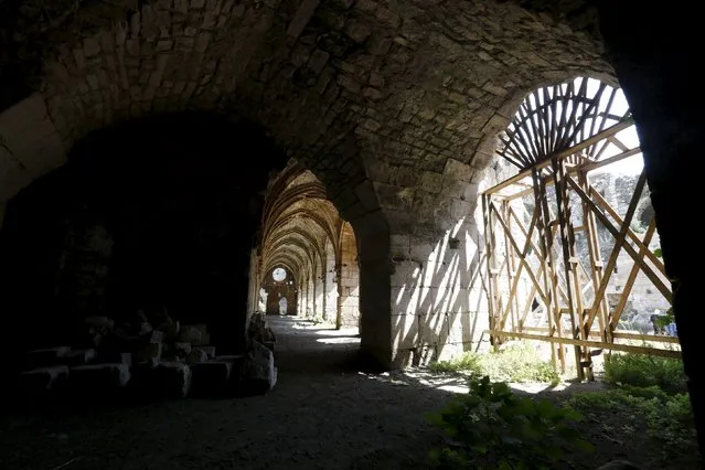 A view shows part of the Crac des Chevaliers, a UNESCO World Heritage site, in the Homs countryside, Syria August 2, 2015. (Photo by Omar Sanadiki/Reuters)