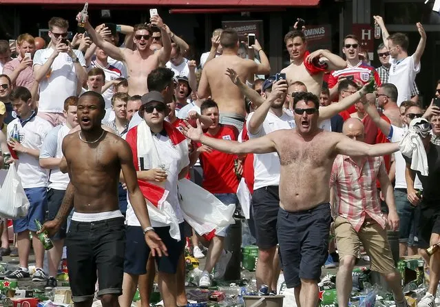 Football Soccer, Euro 2016, England vs Russia, Group B, Stade Velodrome, Marseille, France on June 11, 2016. England supporters gather at the old port of Marseille before the game. (Photo by Jean-Paul Pelissier/Reuters)